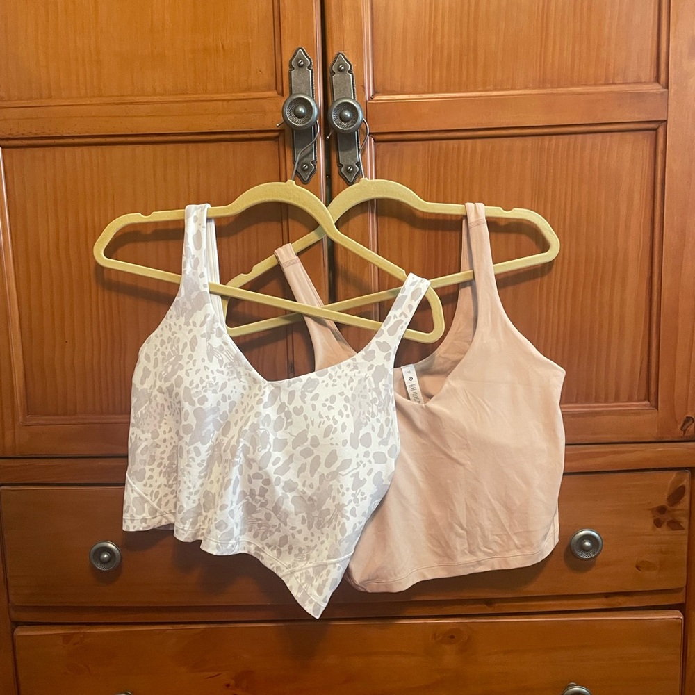 Lululemon Align Tank Top both Tan & white  size 10